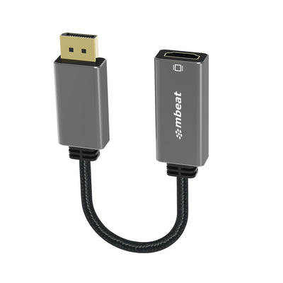 MBEAT® Elite Display Port to HDMI Adapter - Converts DisplayPort to HDMI Female Port