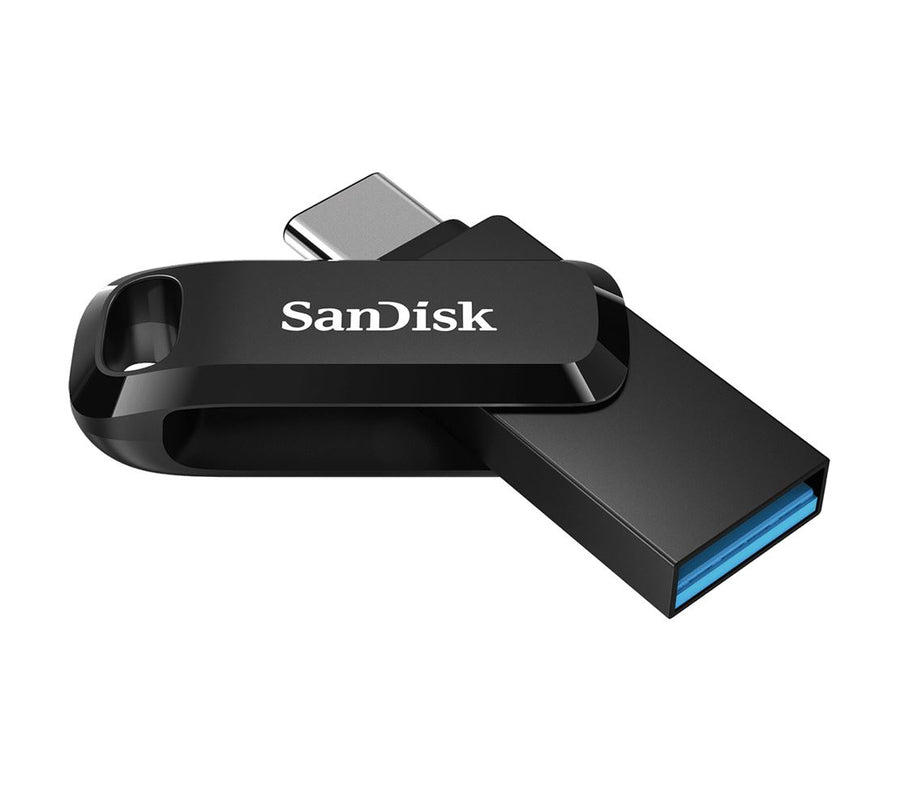 Sandisk 64GB Ultra Dual Drive Go 2-in-1 USB-C & USB-A Flash Drive Memory Stick 150MB/s USB3.1 Type-C Swivel for