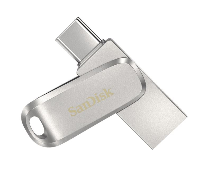 Sandisk 128GB Ultra Dual Drive Luxe USB-C & USB-A Flash Drive Memory Stick 150MB/s USB3.1 Type-C Swivel for