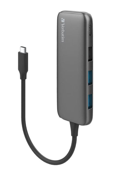 Verbatim USB-C Hub with 2 x USB-A 3.2 Gen 1 supports up to 5Gbps data transfer