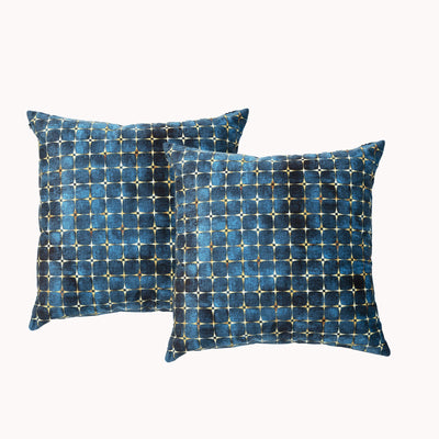 NNEDSZ Cubic Twin Pack Poly Velvet Printed Cushion by Renee Taylor-0