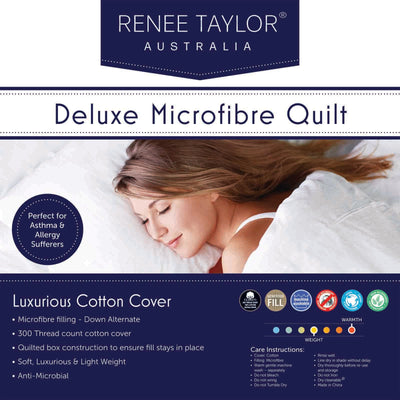 NNEDSZ 600 GSM Deluxe High Loft Quilt With Cotton Cover Premium Microfiber Filling by Renee Taylor Queen-0