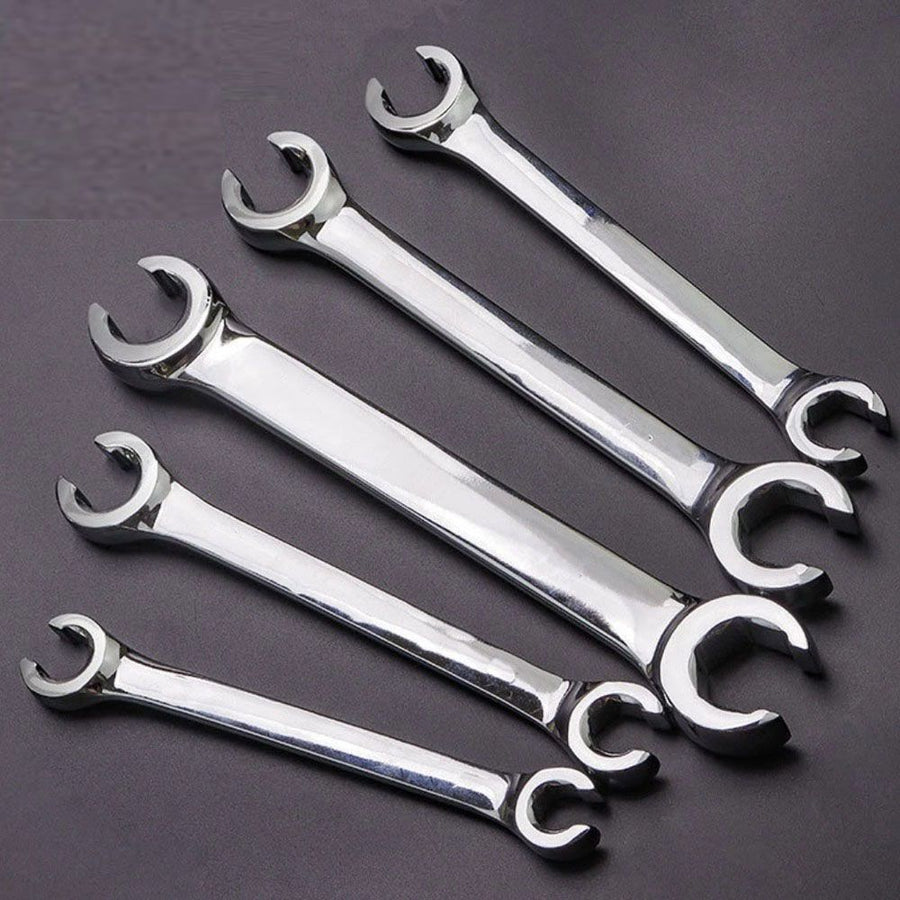 5Pcs Flare Nut Wrench Set Offset End Spanner Metric 6 8 9 10 11 12 13 14 15 17MM