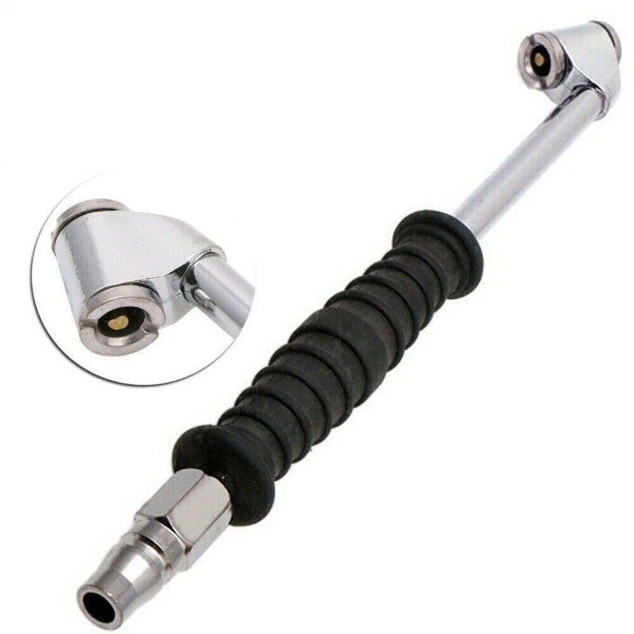 2X Car Truck Tire Inflator Valve Air Pump Chuck Nozzle Metal Dual-Head Connector