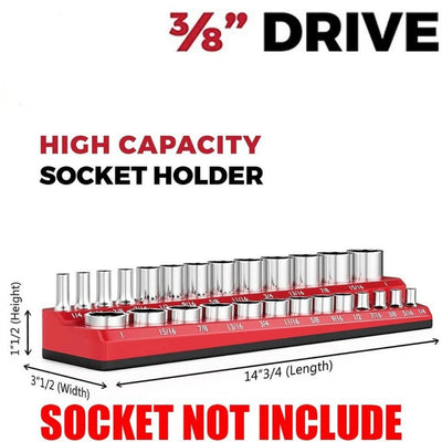 1PC 3/8" Red Imperial Magnetic Socket Organizer Storage Holder Trays Single size