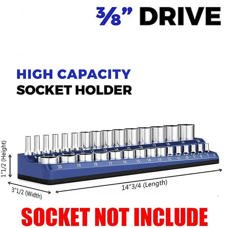 1PC 3/8" Blue Metric Magnetic Socket Organizer Storage Holder Trays Single size