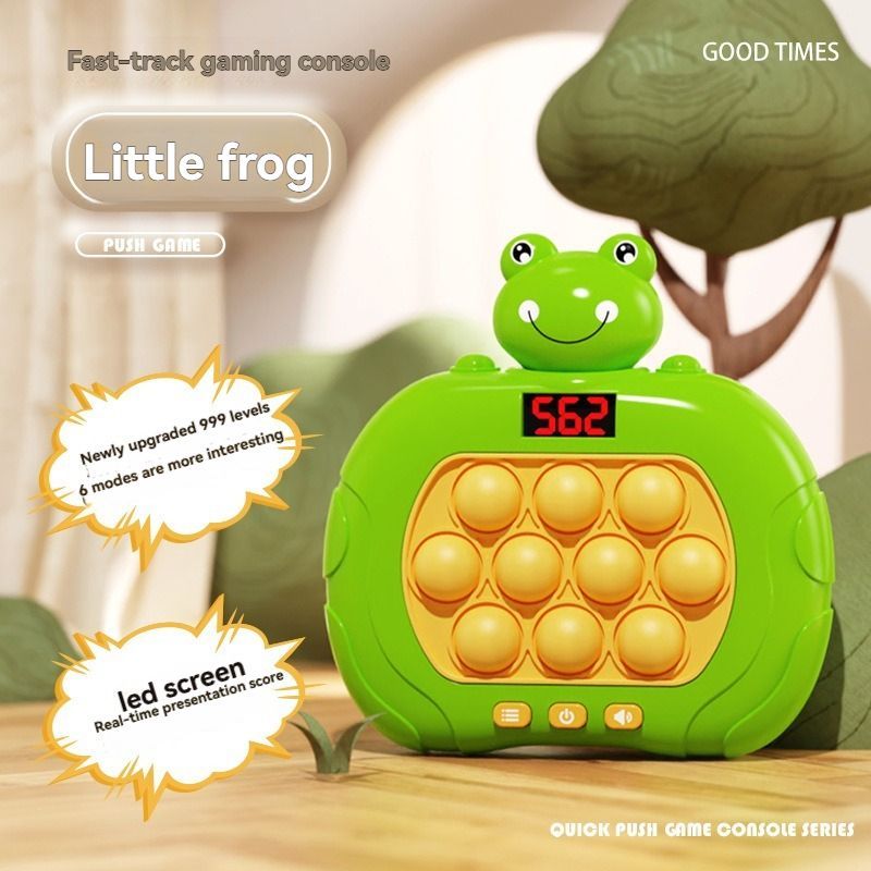 whac-a-mole game, LCD decompression toy, focus-enhancing game, intelligence-boosting toy, memory game, puzzle game, Australian market - Green - Size 10-key