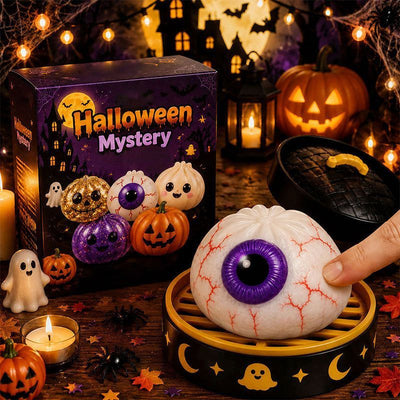 Halloween toys, mystery blind box, pumpkin toys, ghost toys, eyeball toys, slow-rebound pectin, stress relief toy, Halloween gifts, Halloween decorations, Australian Halloween, sensory toy - eyeball - Size 8cm