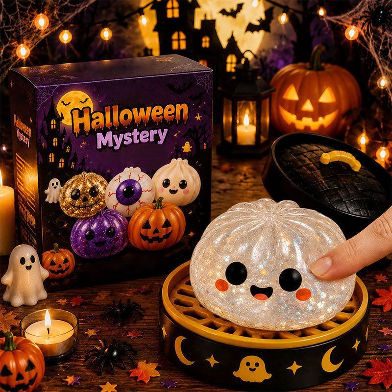 Halloween toys, mystery blind box, pumpkin toys, ghost toys, eyeball toys, slow-rebound pectin, stress relief toy, Halloween gifts, Halloween decorations, Australian Halloween, sensory toy - White Phantom - Size 8cm