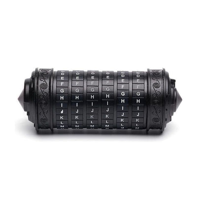 Da Vinci Code, Lock Cylinder, Puzzle, Gift, Valentine's Day Gift, Christmas Gift, Birthday Gift, Australian Puzzle, Brain Teaser, Code Breaking - Black - Size L
