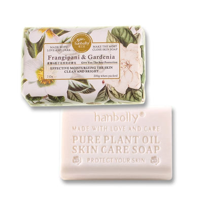 Hanbolly soap, beach fragrance soap, pure plant oil soap, natural skin care soap, hand-crafted soap, moisturizing soap bar - Gardenia jasminoides - Size 2pcs-200g