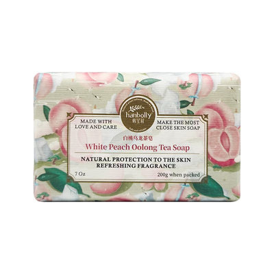 Hanbolly soap, beach fragrance soap, pure plant oil soap, natural skin care soap, hand-crafted soap, moisturizing soap bar - White Peach Oolong Tea Soap - Size 2pcs-200g
