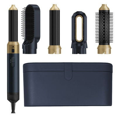5-in-1 hair dryer, hair styling tool, hot air comb, straightening and curling, automatic curling iron, high-speed motor, Australian hair care, multifunction hair brush - Black - Size 5