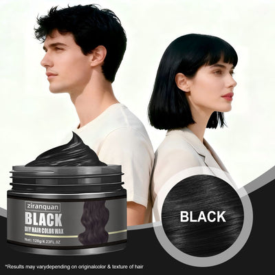 white hair wax, DIY hair color, temporary grey hair color, granny grey hair, hair styling wax, men's hair wax, women's hair color wax, festival hair color, edge control wax, hair color for party - Black - Size 2pcs