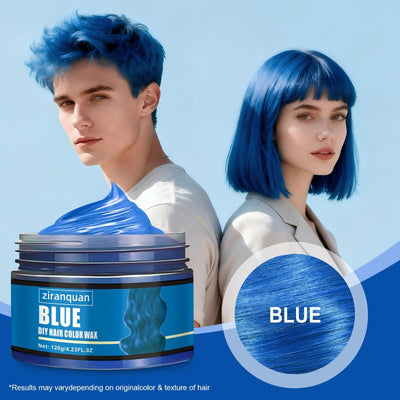 white hair wax, DIY hair color, temporary grey hair color, granny grey hair, hair styling wax, men's hair wax, women's hair color wax, festival hair color, edge control wax, hair color for party - Blue - Size 2pcs