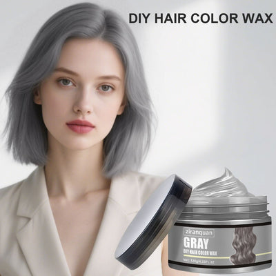 white hair wax, DIY hair color, temporary grey hair color, granny grey hair, hair styling wax, men's hair wax, women's hair color wax, festival hair color, edge control wax, hair color for party - Gray - Size 2pcs