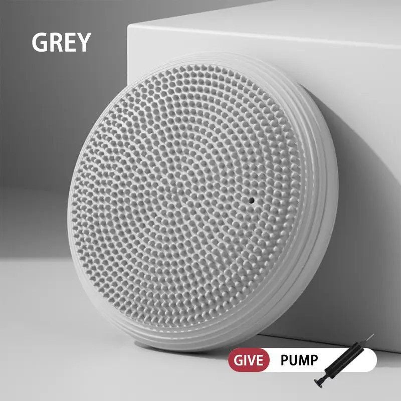 balance disc, air cushion, foot massage, core strength, stability training, rehabilitation, ankle recovery, knee rehab, kids balance, yoga accessory, fitness equipment, Australia - Gray - Size L