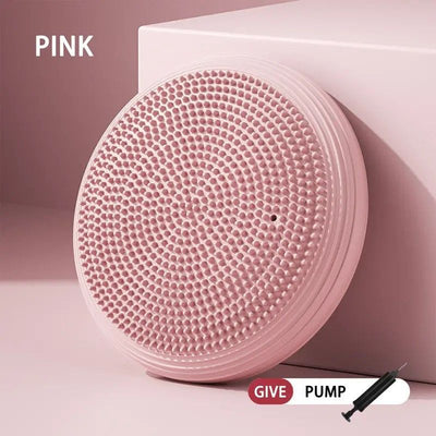 balance disc, air cushion, foot massage, core strength, stability training, rehabilitation, ankle recovery, knee rehab, kids balance, yoga accessory, fitness equipment, Australia - Pink - Size L