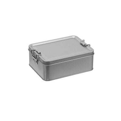 2pcs vintage tin box, double buckle storage, food storage box, cosmetic organizer, tiramisu container, home decor box, Australian pantry - Silver - Size 2pcs