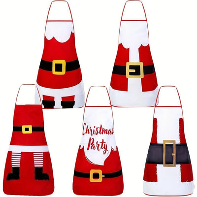 Christmas apron, waterproof apron, oil-resistant apron, festive kitchen decor, holiday cooking apron, Christmas gift idea, Santa apron, snowman apron, reindeer apron, family gathering apron - Christmas - Size 2-5PCS