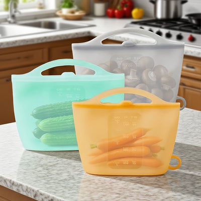 food-grade silicone, sealing strips, leak-proof, airtight seal, silicone lid covers, reusable food storage, Australian kitchen, dishwasher safe, non-toxic, temperature resistant, fridge organisation, travel storage, office lunchbox - White - Size 1200ml-4