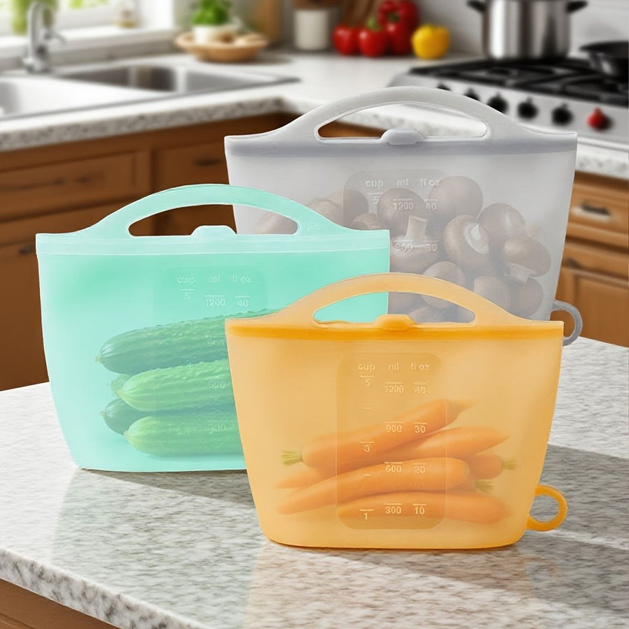 food-grade silicone, sealing strips, leak-proof, airtight seal, silicone lid covers, reusable food storage, Australian kitchen, dishwasher safe, non-toxic, temperature resistant, fridge organisation, travel storage, office lunchbox - White - Size 1200ml-4