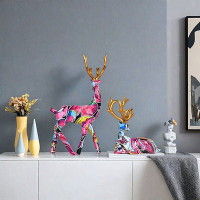 Christmas reindeer decorations, New Year decorations, wedding decorations, desk decor, home decor, TV cabinet decor, modern Christmas decor, Australian holiday decor, festive reindeer statues - Christmas - Size 8
