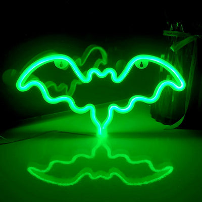 Bat LED Neon Light - Green - Size M
