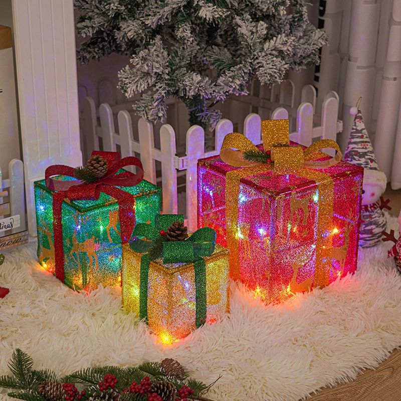 Christmas gift box, LED decorative lights, holiday decor, festive room decoration, battery operated Christmas lights, gift box lights, Australian Christmas decorations - Christmas - Size 1