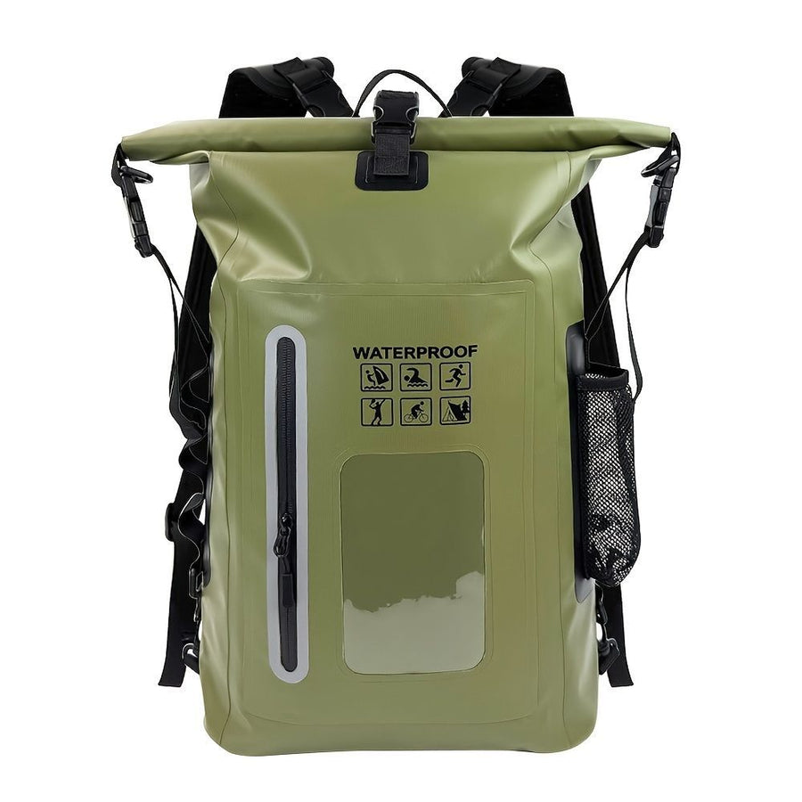waterproof backpack, dry-wet separation, outdoor sports backpack, fishing backpack, camping backpack, canyoning backpack, swimming backpack, rafting backpack, waterproof gear, Australia outdoor backpack, hiking backpack water resistant - army green - Size