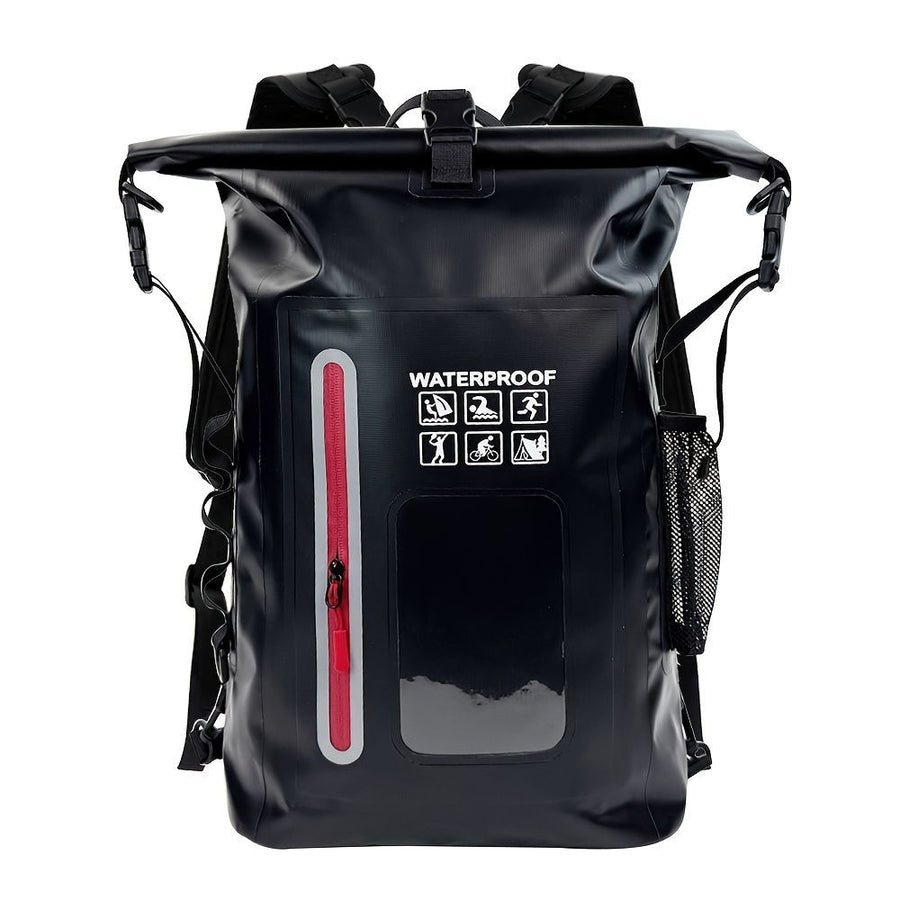 waterproof backpack, dry-wet separation, outdoor sports backpack, fishing backpack, camping backpack, canyoning backpack, swimming backpack, rafting backpack, waterproof gear, Australia outdoor backpack, hiking backpack water resistant - Black - Size 25L