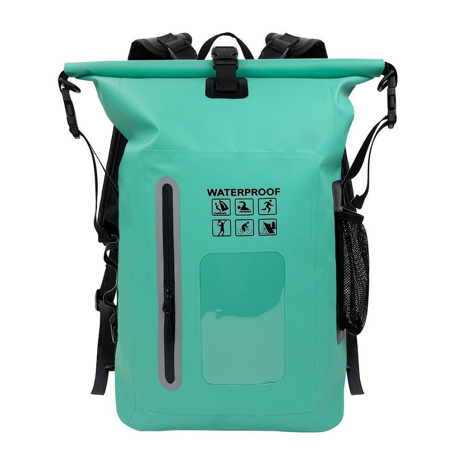 waterproof backpack, dry-wet separation, outdoor sports backpack, fishing backpack, camping backpack, canyoning backpack, swimming backpack, rafting backpack, waterproof gear, Australia outdoor backpack, hiking backpack water resistant - Cyan - Size 25L