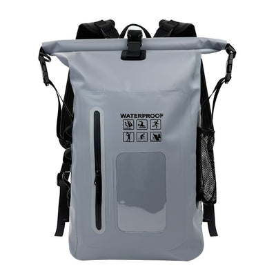 waterproof backpack, dry-wet separation, outdoor sports backpack, fishing backpack, camping backpack, canyoning backpack, swimming backpack, rafting backpack, waterproof gear, Australia outdoor backpack, hiking backpack water resistant - Gray - Size 25L