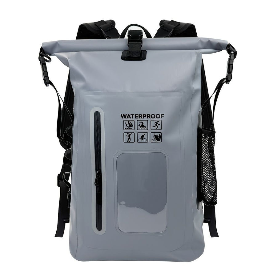 waterproof backpack, dry-wet separation, outdoor sports backpack, fishing backpack, camping backpack, canyoning backpack, swimming backpack, rafting backpack, waterproof gear, Australia outdoor backpack, hiking backpack water resistant - Gray - Size 25L