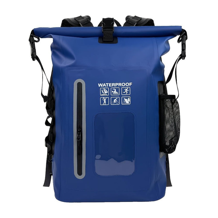waterproof backpack, dry-wet separation, outdoor sports backpack, fishing backpack, camping backpack, canyoning backpack, swimming backpack, rafting backpack, waterproof gear, Australia outdoor backpack, hiking backpack water resistant - Navy - Size 25L