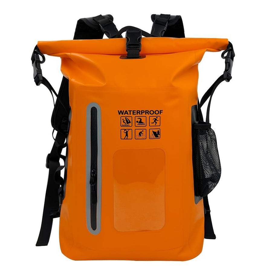 waterproof backpack, dry-wet separation, outdoor sports backpack, fishing backpack, camping backpack, canyoning backpack, swimming backpack, rafting backpack, waterproof gear, Australia outdoor backpack, hiking backpack water resistant - Orange - Size 25L