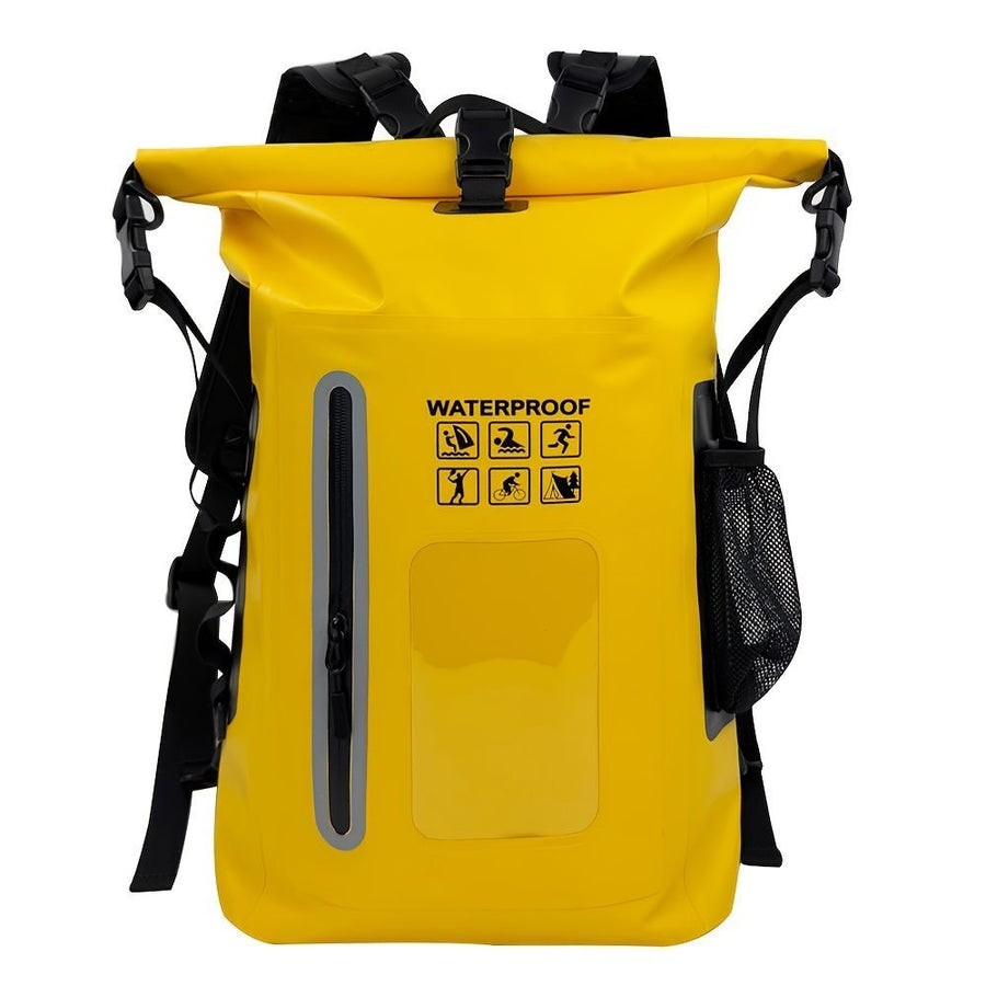 waterproof backpack, dry-wet separation, outdoor sports backpack, fishing backpack, camping backpack, canyoning backpack, swimming backpack, rafting backpack, waterproof gear, Australia outdoor backpack, hiking backpack water resistant - Yellow - Size 25L