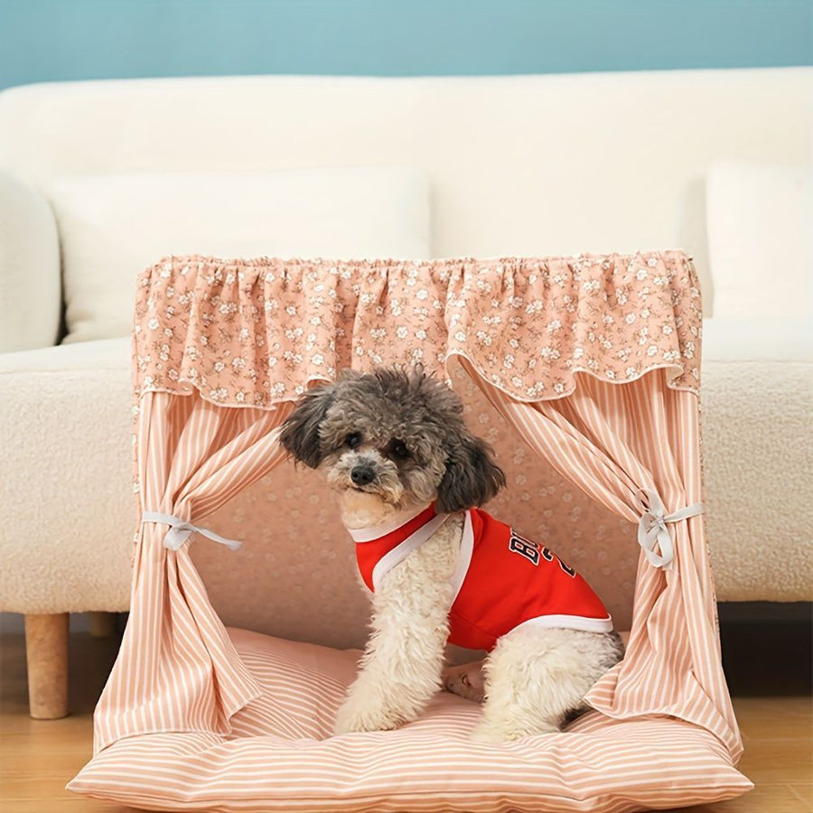 cat bed, dog bed, all-season pet bed, semi-enclosed pet tent, detachable pet bed, washable pet bed, small pet bed, medium pet bed, cute pet bed, trendy pet bed, Australian pet bed, indoor pet tent, breathable pet shelter, cozy pet hideaway, machine washab