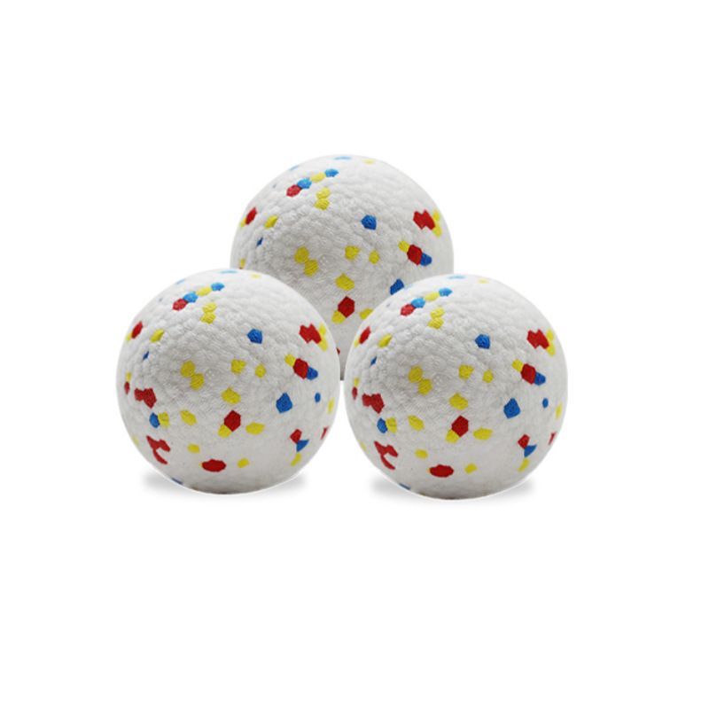 ETPU dog ball, dog outdoor toy, dog training ball, dog chew toy, medium sized dog toy, durable dog ball, fetch toy for dogs, interactive dog toy, high bounce ball, dog exercise toy, Aussie dog toy, tough dog ball - White - Size 3PCS