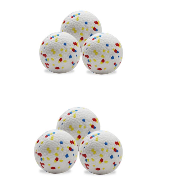 ETPU dog ball, dog outdoor toy, dog training ball, dog chew toy, medium sized dog toy, durable dog ball, fetch toy for dogs, interactive dog toy, high bounce ball, dog exercise toy, Aussie dog toy, tough dog ball - White - Size 9PCS