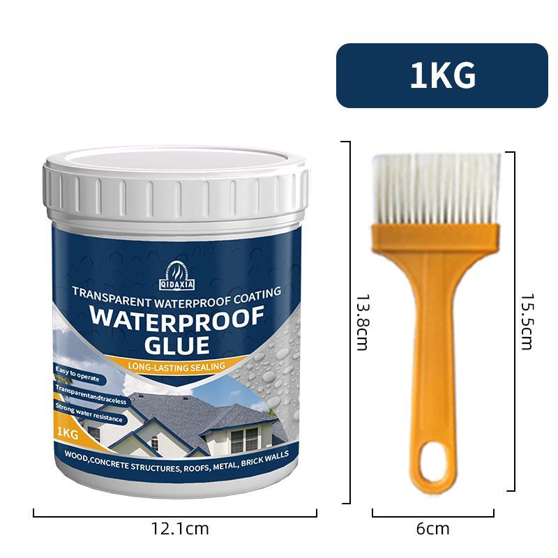 transparent waterproof coating, clear sealant, waterproof sealant Australia, RV waterproofing, roof waterproofing, wall waterproofing, window waterproofing, gutter waterproofing, pipe waterproofing, outdoor sealant, DIY waterproofing - Clear - Size 1000ml