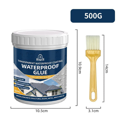 transparent waterproof coating, clear sealant, waterproof sealant Australia, RV waterproofing, roof waterproofing, wall waterproofing, window waterproofing, gutter waterproofing, pipe waterproofing, outdoor sealant, DIY waterproofing - Clear - Size 500ml