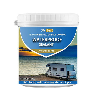 transparent waterproof coating, clear sealant, waterproof sealant Australia, RV waterproofing, roof waterproofing, wall waterproofing, window waterproofing, gutter waterproofing, pipe waterproofing, outdoor sealant, DIY waterproofing - Clear - Size 1000ml