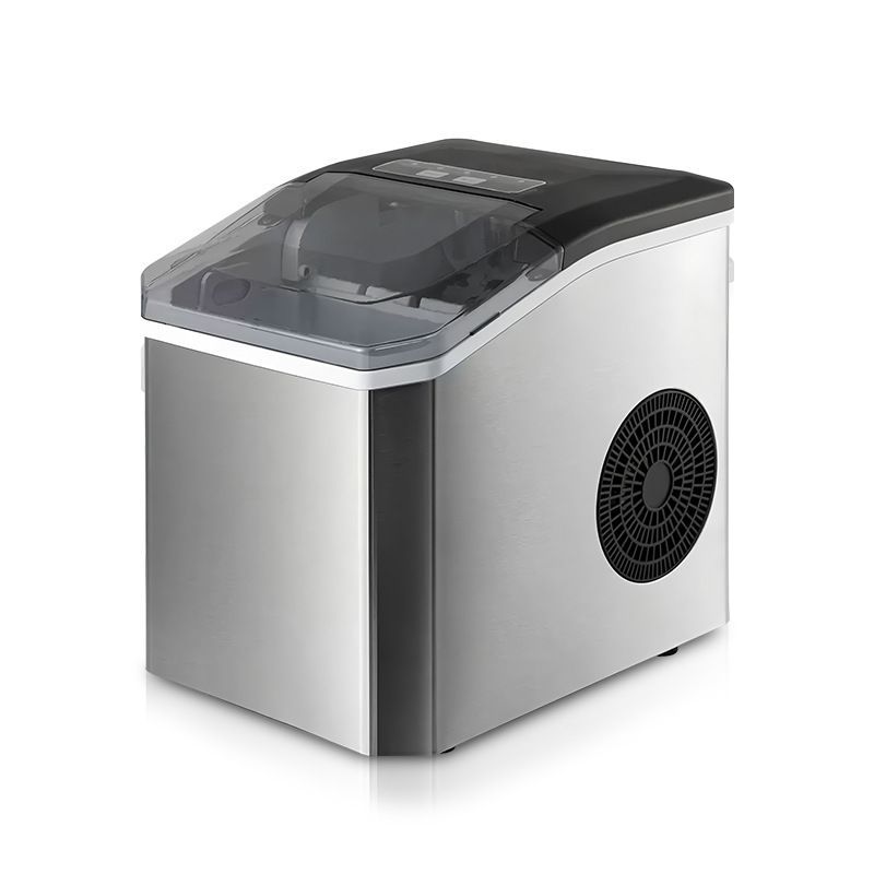 mini ice maker, household ice maker, portable ice maker, desktop ice maker, automatic ice maker, smart ice maker, bullet ice maker, dormitory ice maker, Australia, summer, small appliance, countertop ice machine - Silver - Size Australian Standard