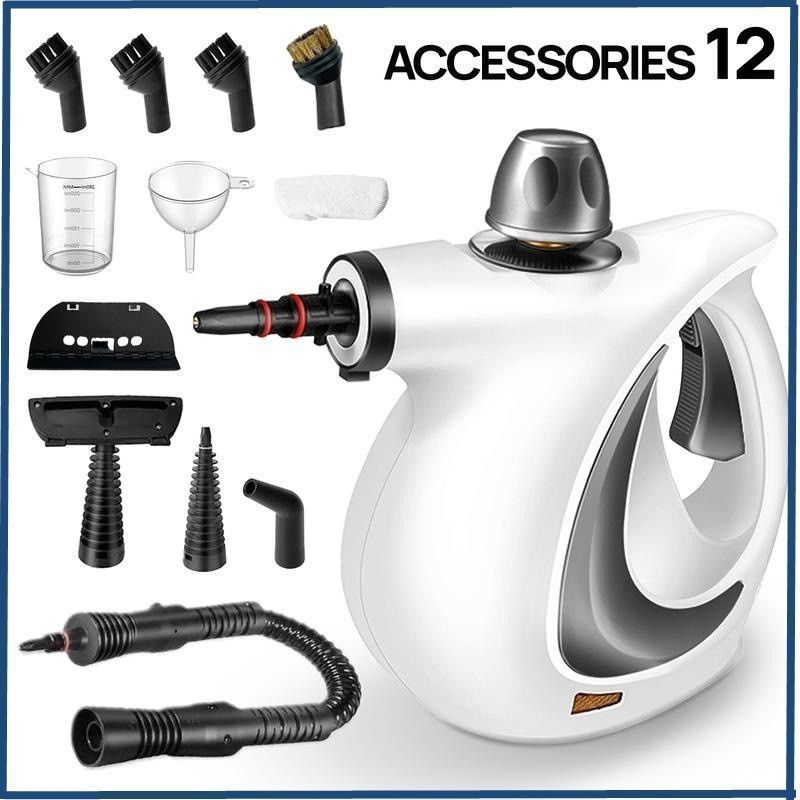 multifunctional steam cleaner, high-pressure steam cleaner, home cleaning Australia, air conditioner cleaner, kitchen range hood cleaner, chemical-free cleaning, steam sanitizer - White - Size A12-piece set