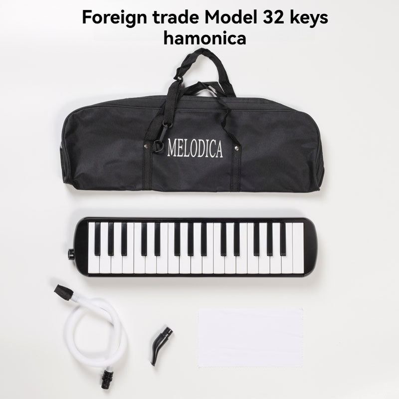32-key melodica, 37-key melodica, student melodica, beginner melodica, musical instrument, music education, portable instrument, Australian students, classroom music - Black - Size 32
