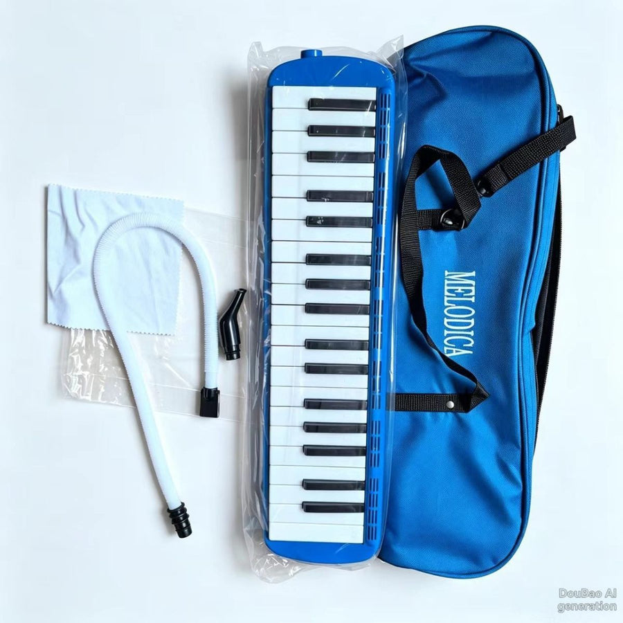 32-key melodica, 37-key melodica, student melodica, beginner melodica, musical instrument, music education, portable instrument, Australian students, classroom music - Blue - Size 37