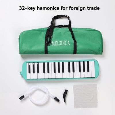 32-key melodica, 37-key melodica, student melodica, beginner melodica, musical instrument, music education, portable instrument, Australian students, classroom music - Green - Size 32