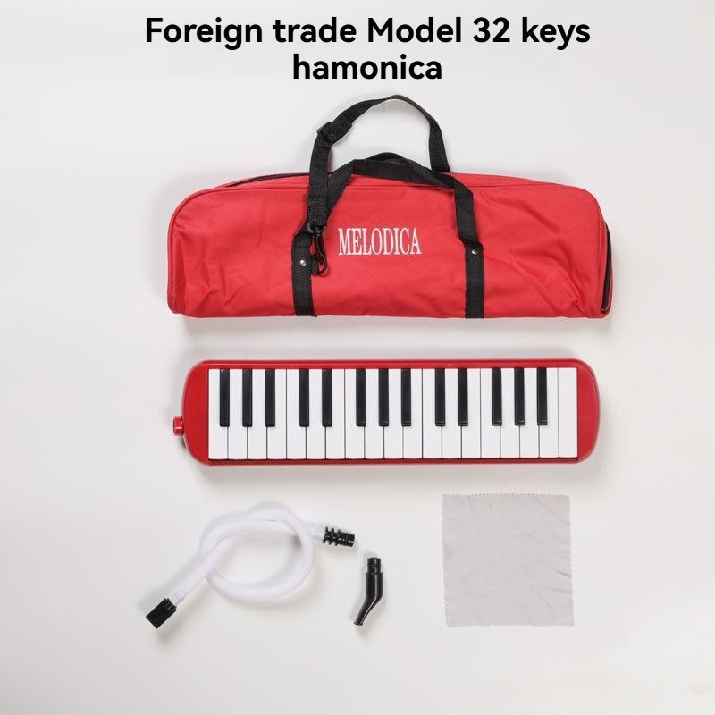 32-key melodica, 37-key melodica, student melodica, beginner melodica, musical instrument, music education, portable instrument, Australian students, classroom music - Red - Size 32