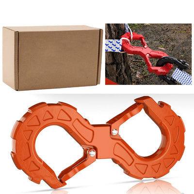 red heavy-duty S-shaped trailer tow hook, G80 steel, 14968.55 kg load capacity, off-road rescue, truck towing, SUV tow hook, vehicle recovery, self-locking tongue - Orange - Size S